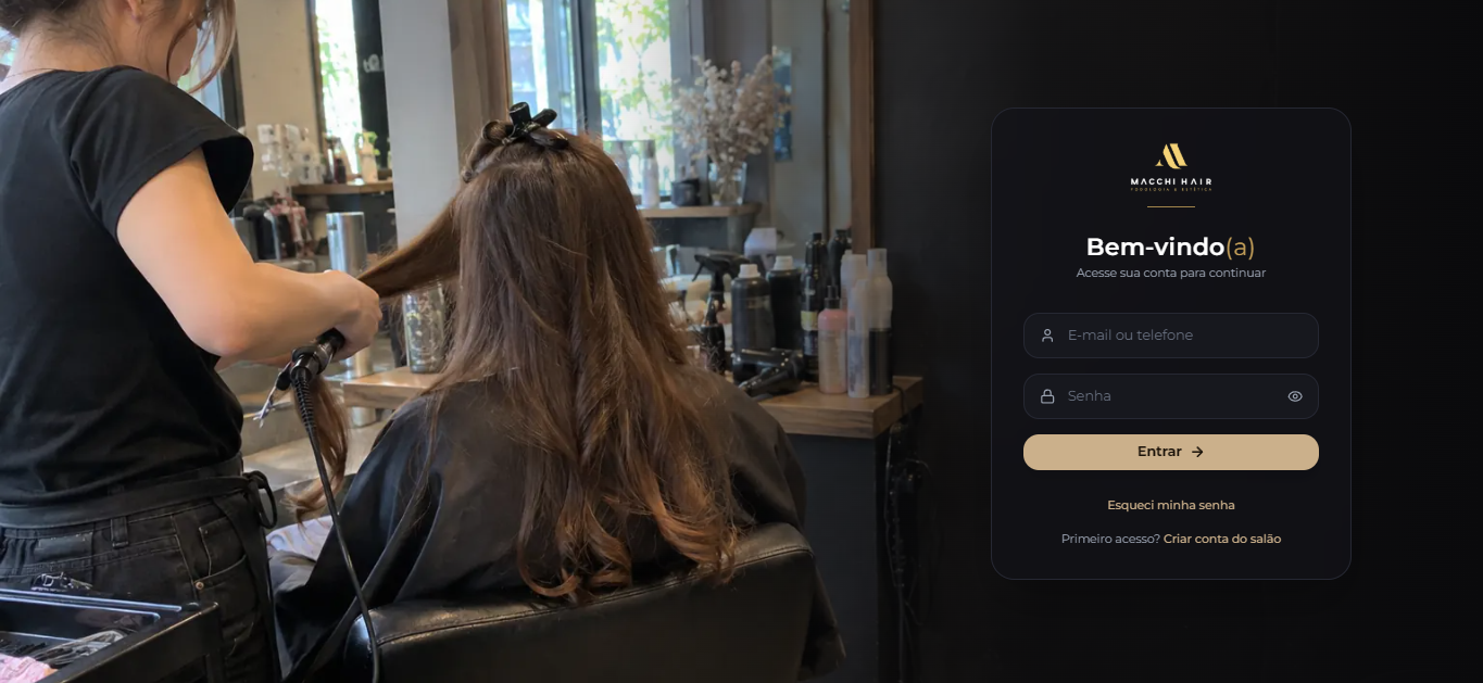 Interface de computador de Macchi Hair